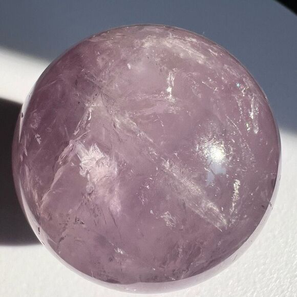 Amethyst Crystal Marble Sphere Meditation Stone (#5)‎ - Picture 3 of 10